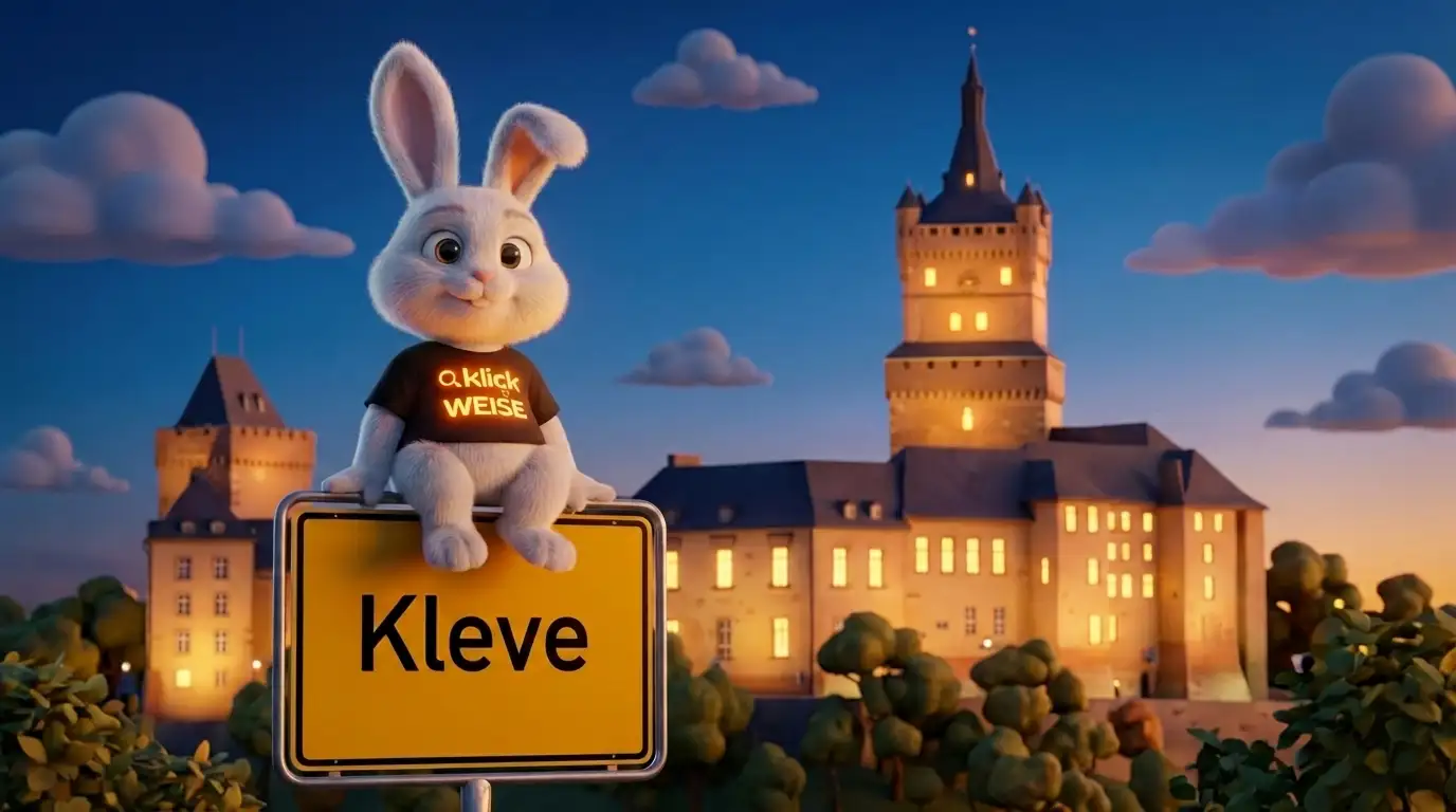 Online-Marketing & Werbung im Kreis Kleve – Maskottchen auf Ortsschild